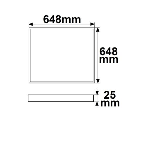 LED Light frame, 648x648mm, 50W - VerlichtWonen