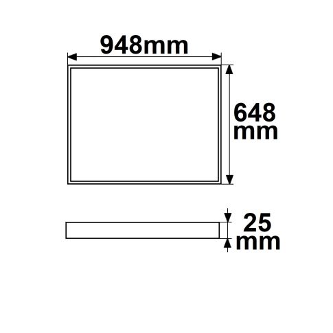 LED Light frame, 648x948mm, 62W - VerlichtWonen