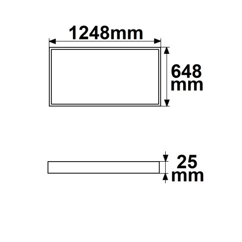 LED Light frame, 648x1248mm, 74W - VerlichtWonen