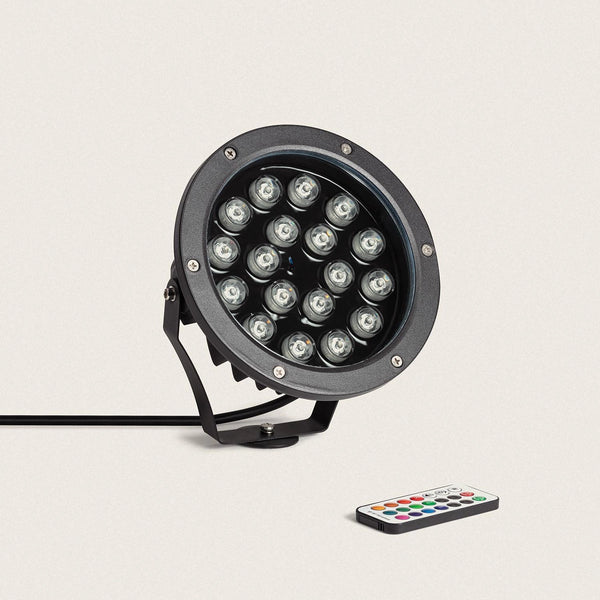 VerlichtWonen Outdoor LED RGB Spot IP67 met Grondpin – Cutar - VerlichtWonen