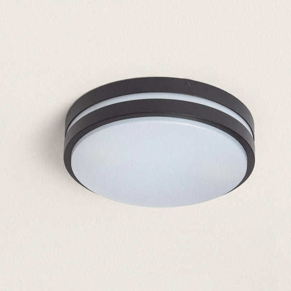 VerlichtWonen Plafondlamp Aluminium Outdoor ROnd Ø285 mm IP54 Chelva - VerlichtWonen