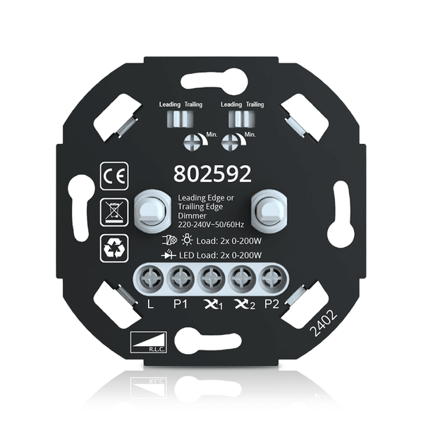 DUO LED DIMMER | 2x200W | Phasenschnitt und Phasenabnahme