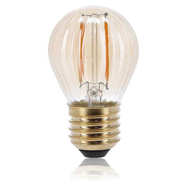 VerlichtWonen LED FILAMENT E27 KOGEL MINI DIMBAAR SMOKY 2W