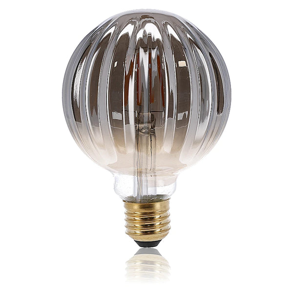 VerlichtWonen LED FILAMENT E27 GLOBE M DIMBAAR SMOKY 5W