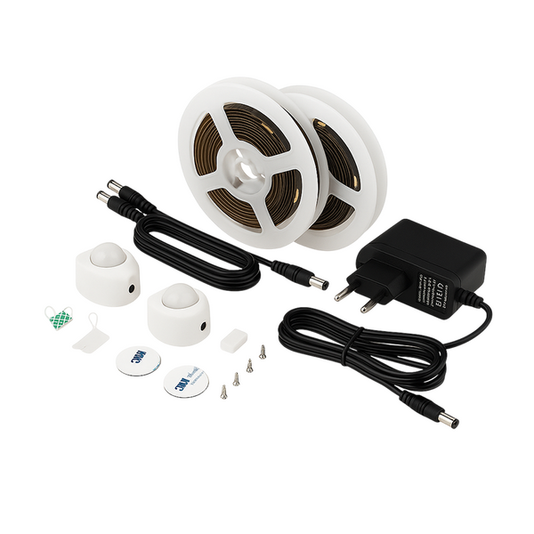 VerlichtWonen LEDSTRIP BEDVERLICHTING 12V 3W/M 3000K MET BEWEGINGSSENSOR