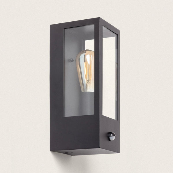 VerlichtWonen Wandlamp Outdoor Roestvrij Staal en Glas met Bewegingssensor Grimaud - VerlichtWonen