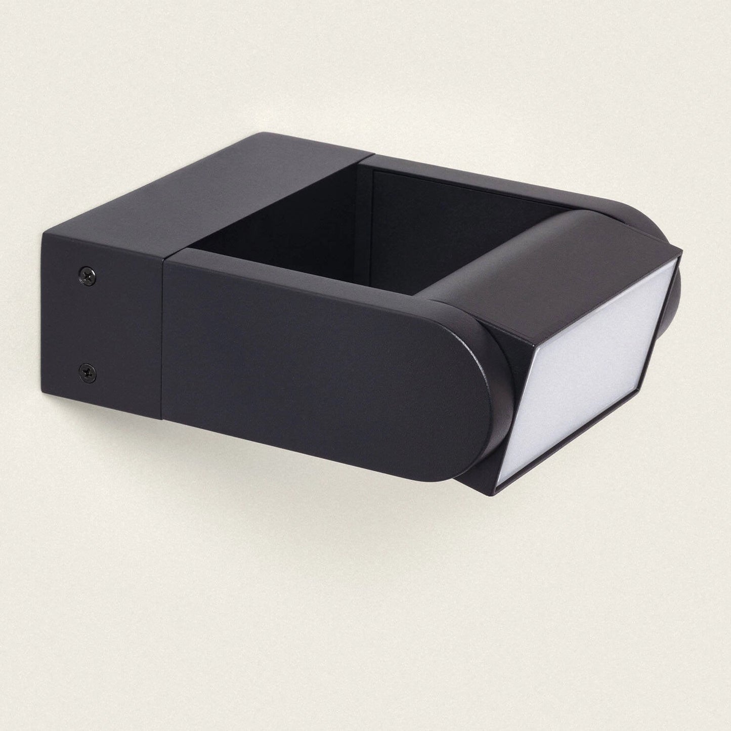VerlichtWonen Wandlamp LED Aluminium Carmona Zwart - VerlichtWonen