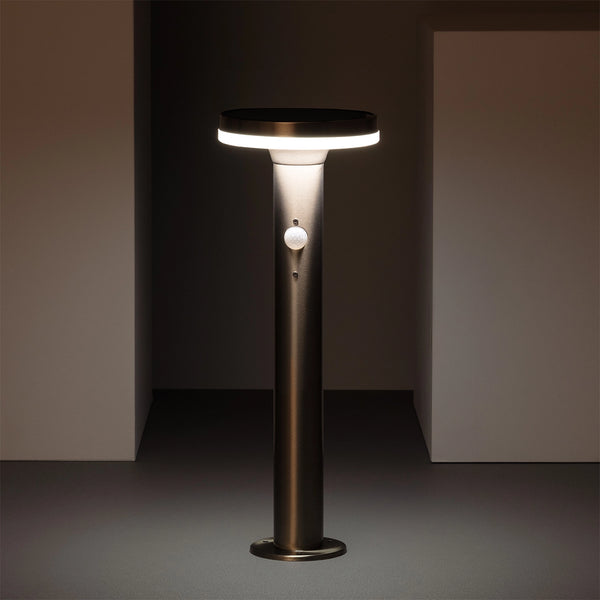 VerlichtWonen Solar Outdoor LED 6W 45cm met Bewegingsdetector Fréjus RVS - VerlichtWonen