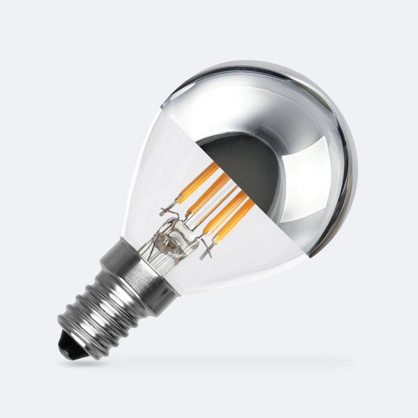 VerlichtWonen LED Lamp Filament E14 4W 400 lm G45 Chroom Reflect – Stijlvol en functioneel licht