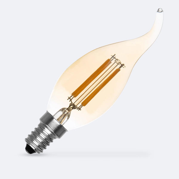 VerlichtWonen LED Lamp Filament Dimbaar E14 4W 470 lm T35 Goud