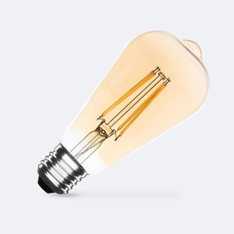 LED Lamp Filament Dimbaar E27 8W 750 lm ST64 Gold - VerlichtWonen