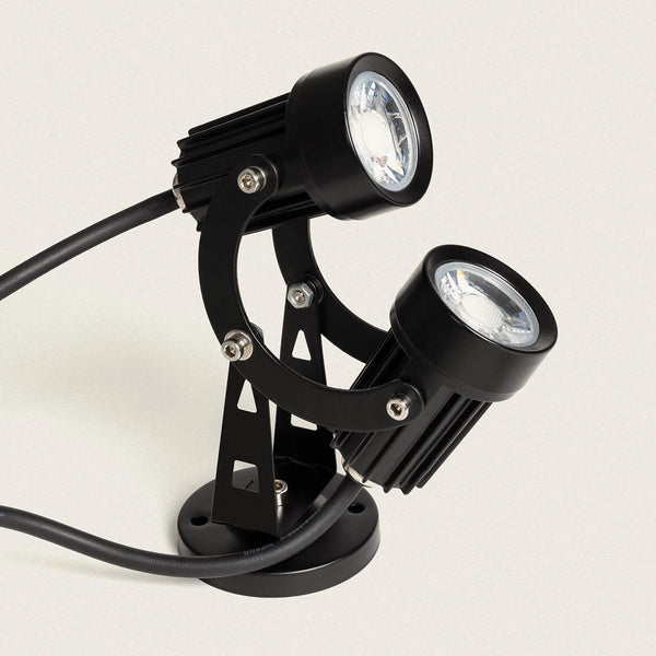 VerlichtWonen Dubbele LED Spot Outdoor Aluminium Helvoirt - VerlichtWonen