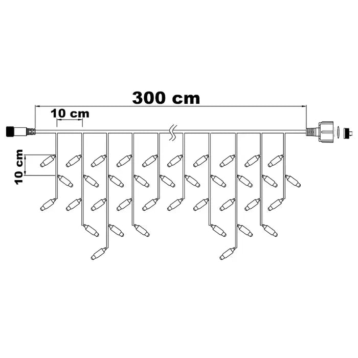 Ijspegelverlichting - warm licht- vanaf 3 meter