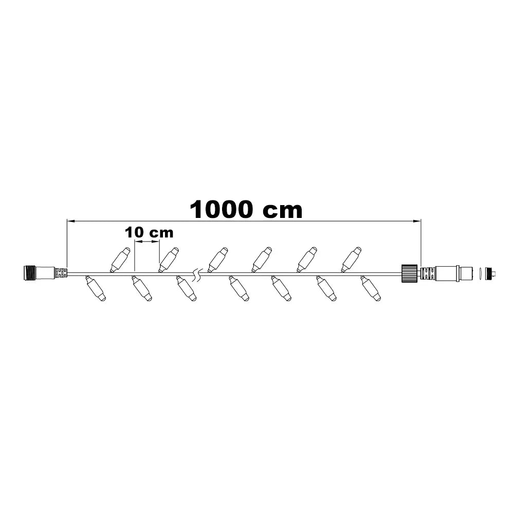 Kerstverlichting - warm licht met twinkel - vanaf 10 meter