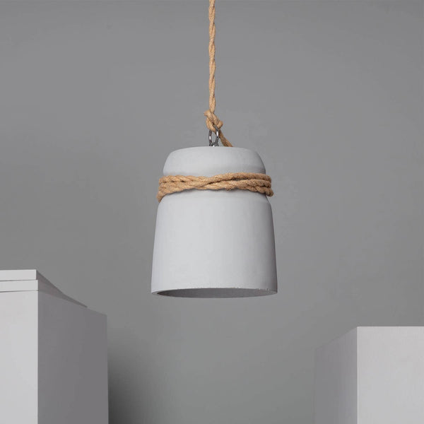 VerlichtWonen Hanglamp Cement en Touw Dawson - VerlichtWonen