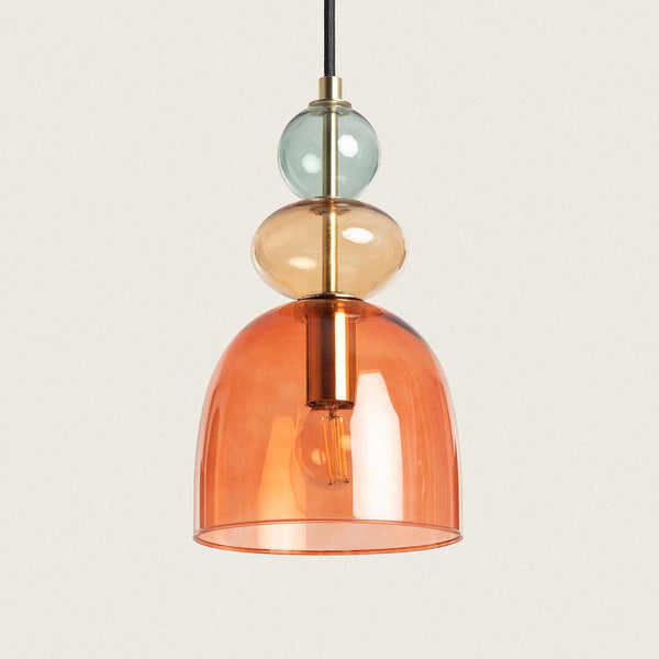 VerlichtWonen Hanglamp Metaal en Glas Baudoin - VerlichtWonen