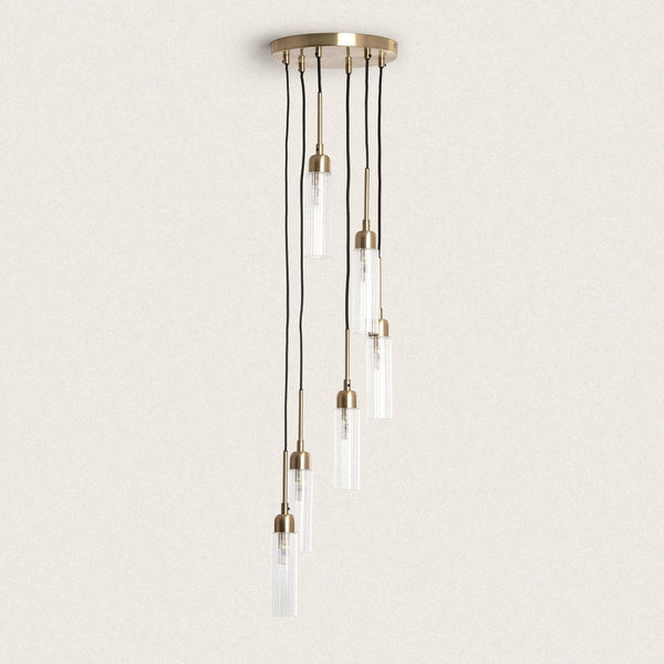 Hanglamp Metaal en Glas Iris - VerlichtWonen