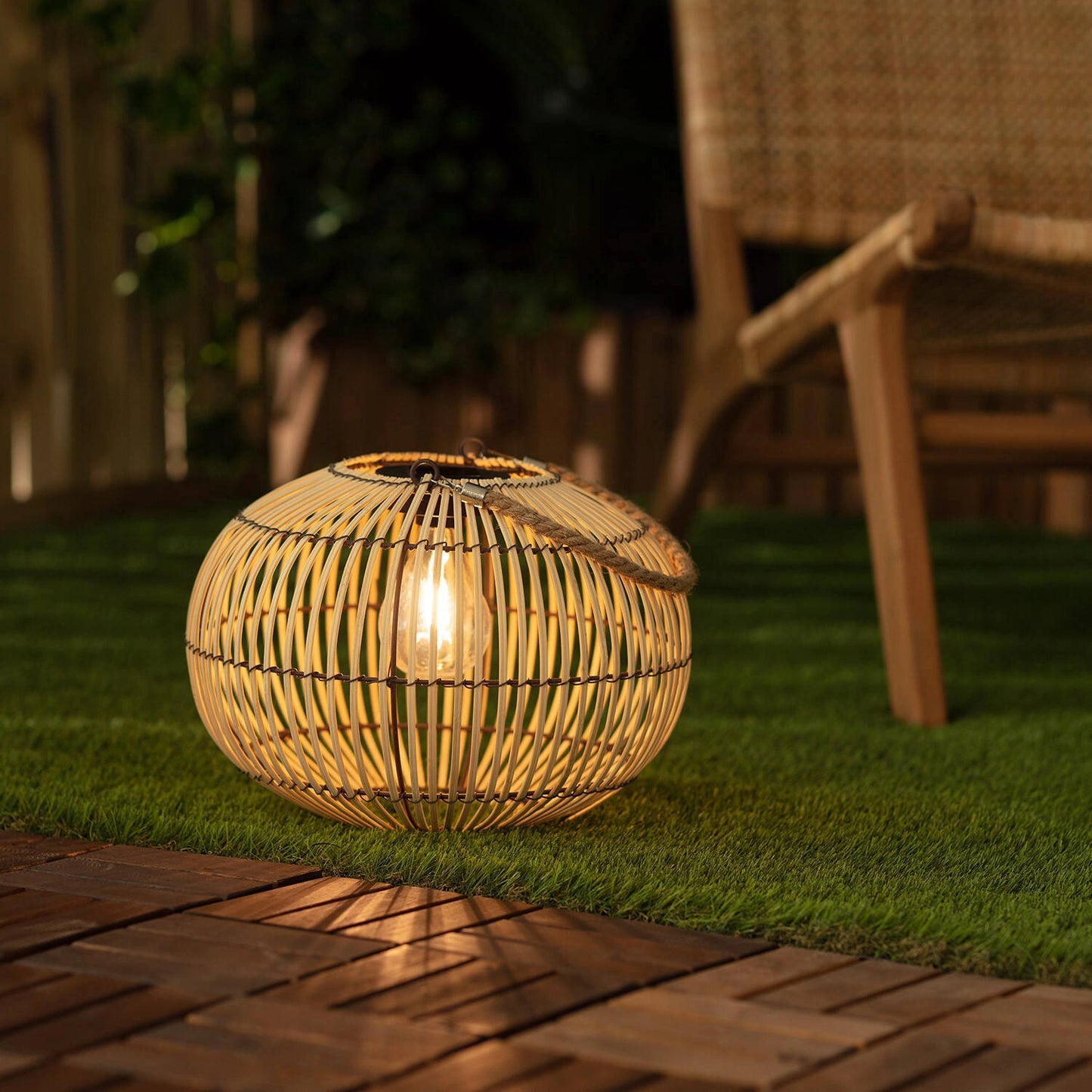 VerlichtWonen Tafellamp Outdoor Solar LED van Rotan Sackville