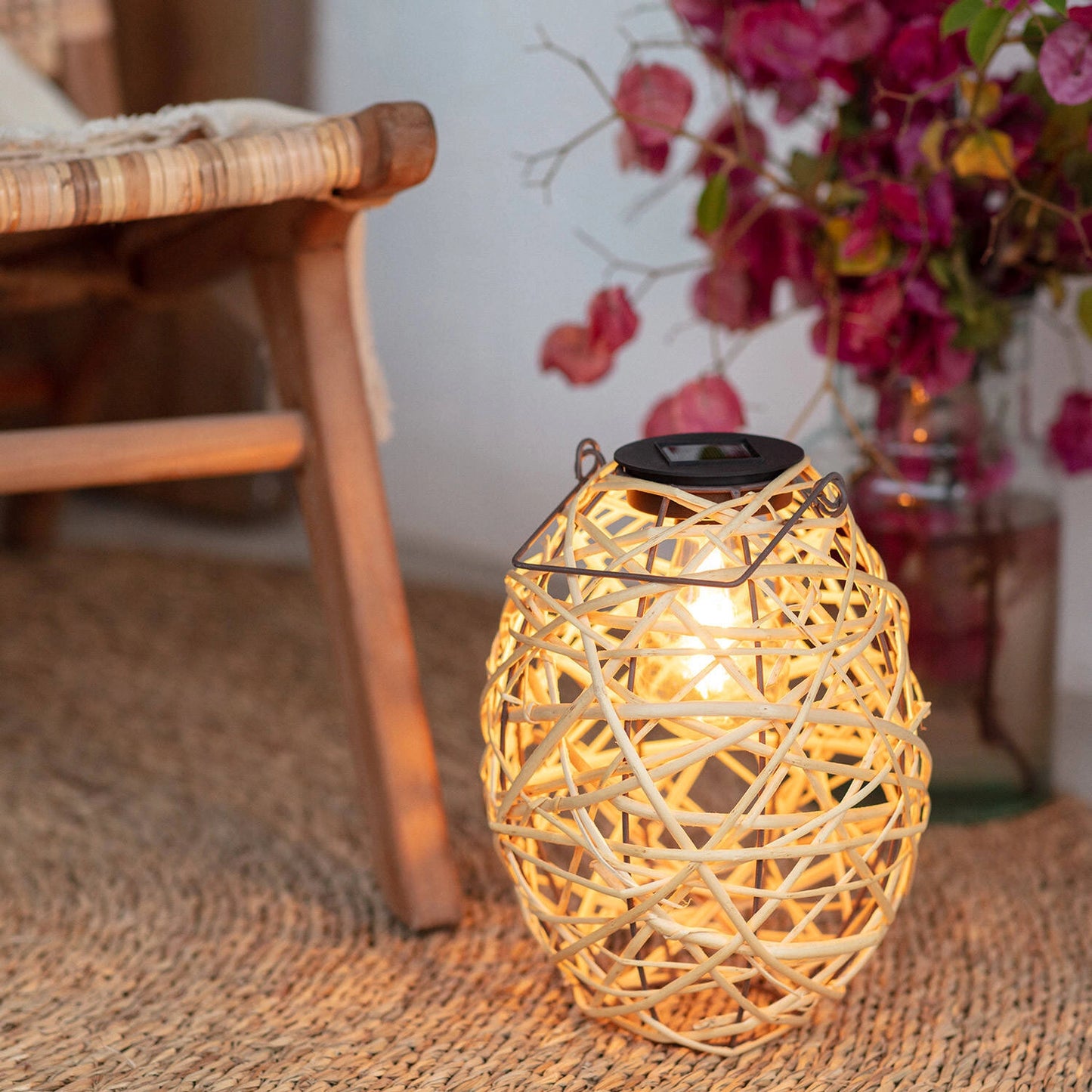 VerlichtWonen Tafellamp Outdoor Solar Rotan Bali