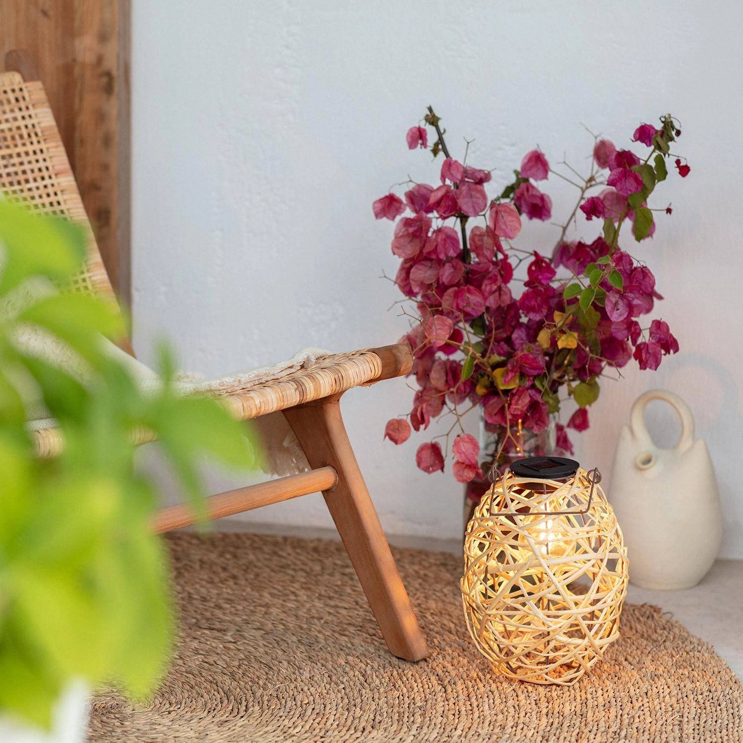 VerlichtWonen Tafellamp Outdoor Solar Rotan Bali