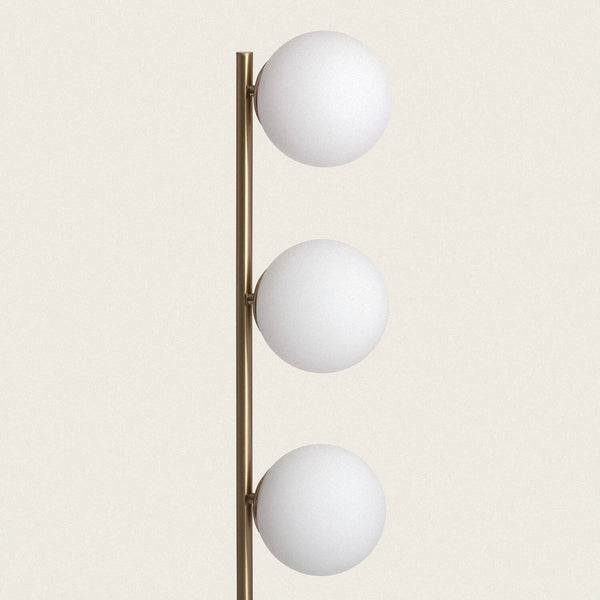 VerlichtWonen Stehlampe Goldlöckchen aus Metall und Glas Mondgoldflecken