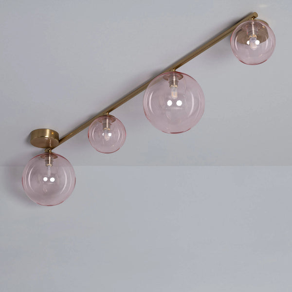 VerlichtWonen Hanglamp Metaal en Glas Moonlight met 4 Spots - VerlichtWonen
