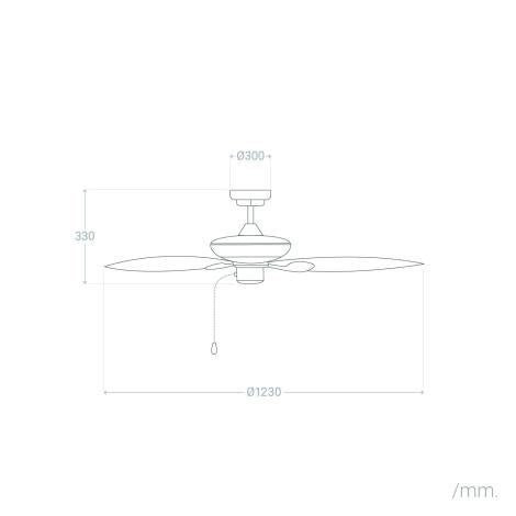 VerlichtWonen Plafondventilator Wit 132cm Bellagio - VerlichtWonen