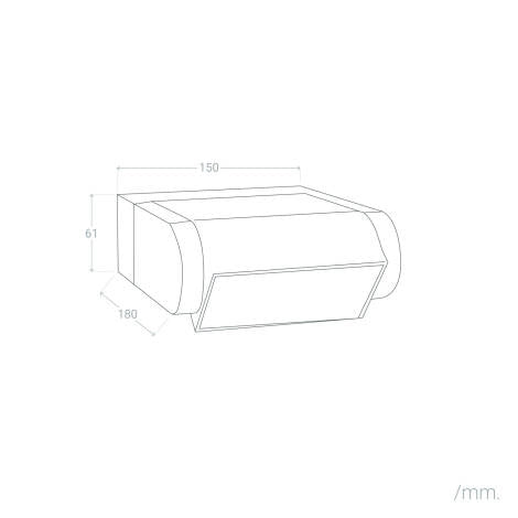VerlichtWonen Wandlamp LED Aluminium Carmona Zwart - VerlichtWonen