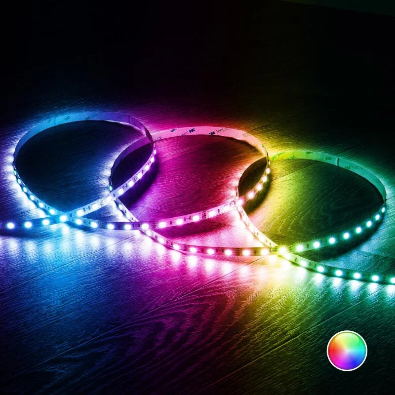 VerlichtWonen Led Strip 12V RGB SMD 60 LED/m 5m 9W/m