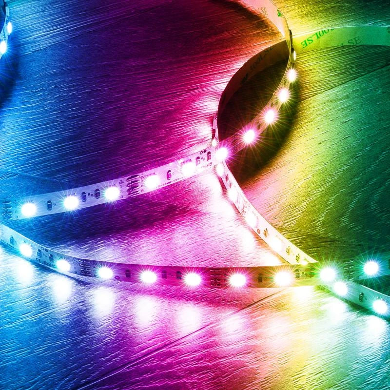 VerlichtWonen Led Strip 12V RGB SMD 60 LED/m 5m 9W/m