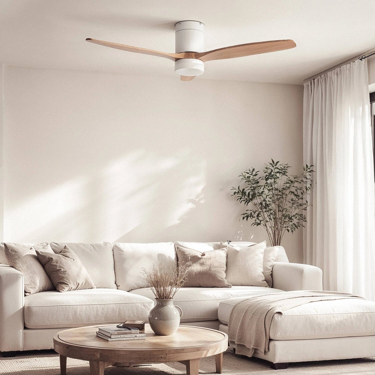 VerlichtWonen Stille plafondventilator Milaan 132cm. - VerlichtWonen