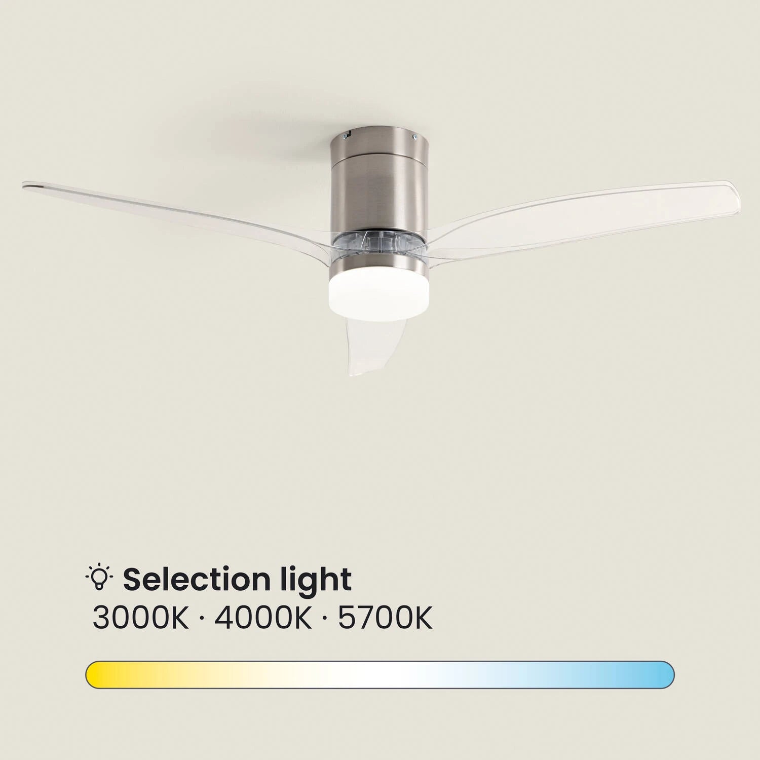 VerlichtWonen Stille plafondventilator Milaan 132cm. - VerlichtWonen