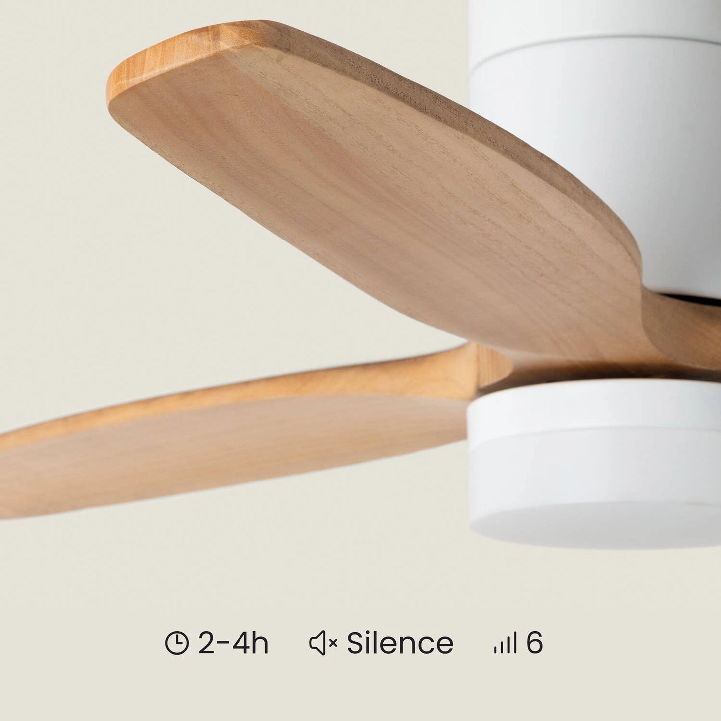 VerlichtWonen Stille plafondventilator Milaan 132cm. - VerlichtWonen
