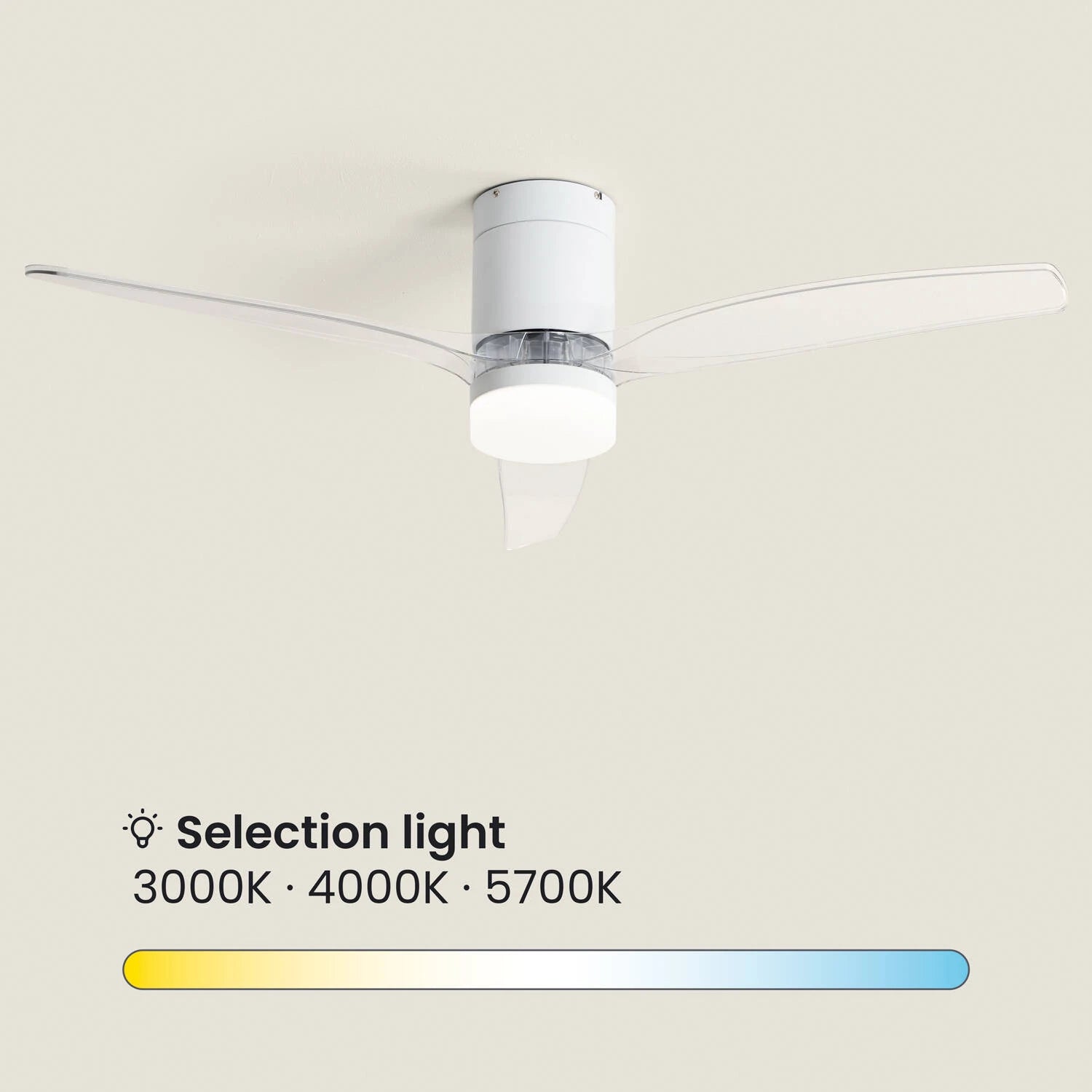 VerlichtWonen Stille plafondventilator Milaan 132cm. - VerlichtWonen