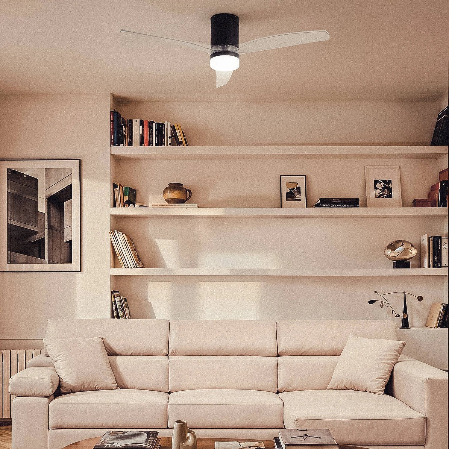VerlichtWonen Stille plafondventilator Milaan 132cm. - VerlichtWonen