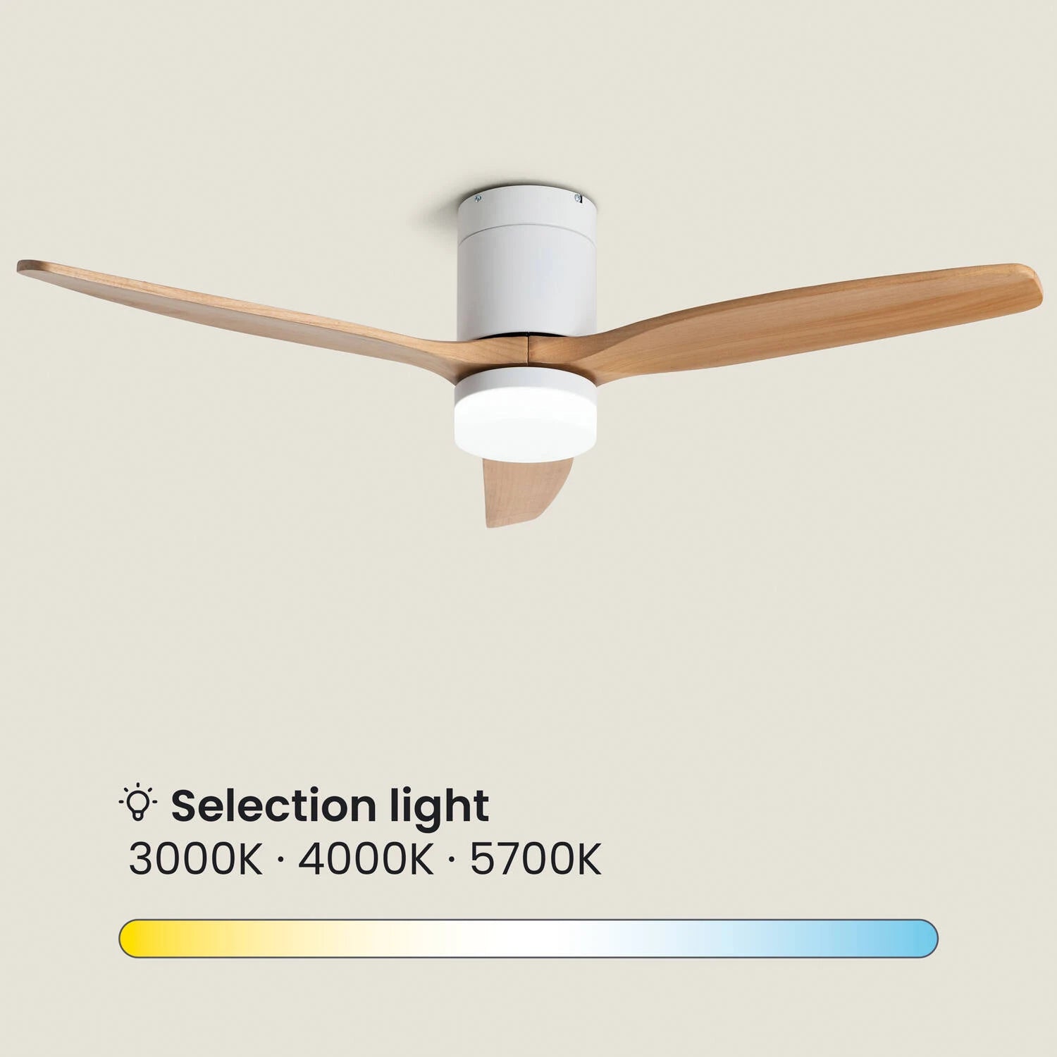 VerlichtWonen Stille plafondventilator Milaan 132cm. - VerlichtWonen