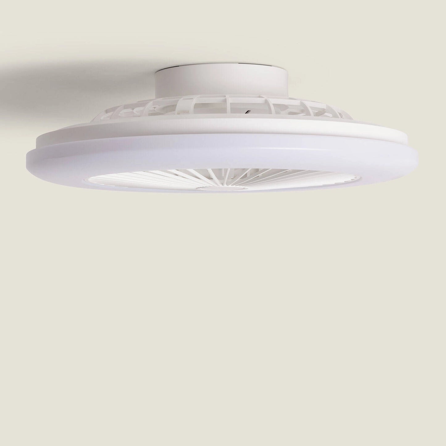 VerlichtWonen Plafondventilator LED Wit Bari - VerlichtWonen