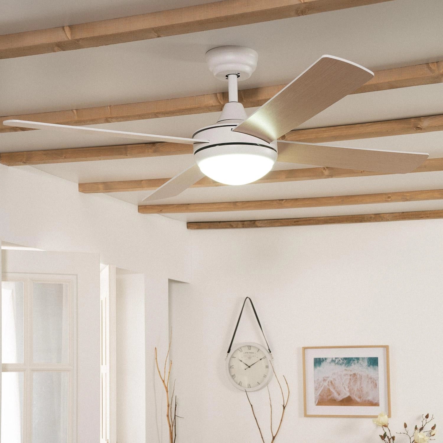 VerlichtWonen Stille plafondventilator Ligurië 132cm - VerlichtWonen